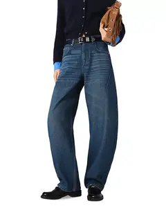 Джинсы-Баллоны с синим мартингалом Maje, синий