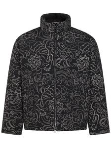 Утепленная куртка Kenzo с цветочным принтом, черный