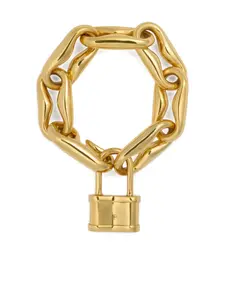 Цепочный браслет с подвеской в форме замка PATOU, золотой