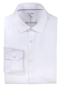 Деловая рубашка OLYMP "№. Six 24/Seven super slim", из удобного трикотажа, белый