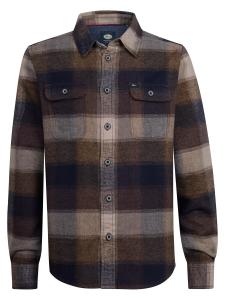 Рубашка на пуговицах классического кроя Petrol Industries, коричневый