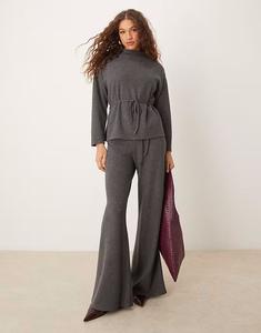 Широкие брюки, супермягкие, серого цвета Asos Design