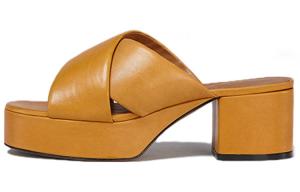 MARNI Тапочки-слайды женские коричневые