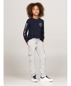 (K) TOMMY HILFIGER BOYS Монотипные флисовые спортивные штаны-карго стандартного размера