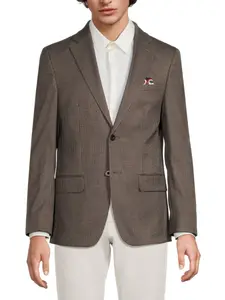 Спортивное приталенное пальто в клетку Ben Sherman, цвет Brown Grey