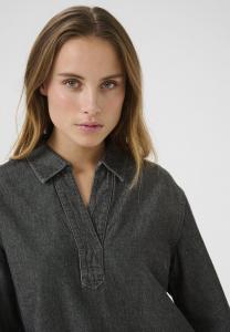 Блуза Kaffe KAALICE WITH V-NECK, Grey Washed Denim/Grey Denim