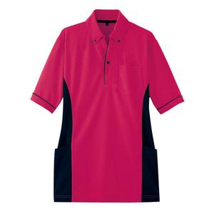 Футболка-поло с коротким рукавом и боковым карманом (унисекс) Осень-Зима Роза Aitoz, розовый