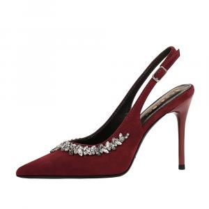 QITUMAUL Стройные каблуки на высоком каблуке Ancora Red, цвет Ancora Red[Heel Height 10cm]