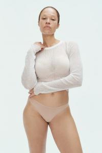 3 пары трусиков-стрингов из микрофибры H&M, бежевый