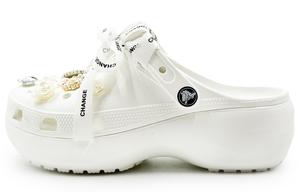 Crocs Классические женские белые сабо на платформе Cloud Clogs