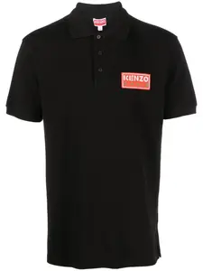 Рубашка поло с нашивкой-логотипом KENZO, черный