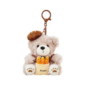 Футболка Biscuit Bear плюшевая кукла подвеска на день рождения высота 10см The Green Party, серый