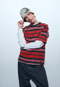 Полосатая рубашка-поло унисекс Vans, Racing Red