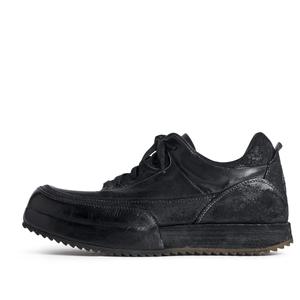 PIPG Мужские повседневные кроссовки из высококачественной конской кожи ручной работы, противоскользящие и износостойкие, черные