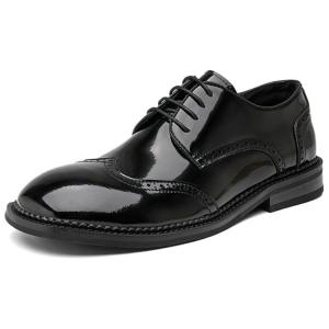 WEISHIBANGWEI Мужские повседневные кожаные туфли черные, цвет Black