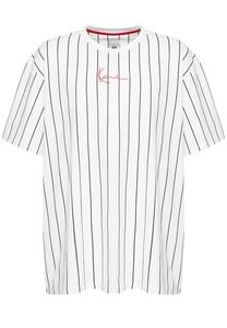 Футболка с набивным рисунком Small Signature Pinstripe Tee Karl Kani, белая