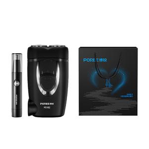 Электрическая бритва PS182 для всего тела, моющаяся, с двойным лезвием, независимой плавающей головкой, мощная, миниатюрная портативная POREE