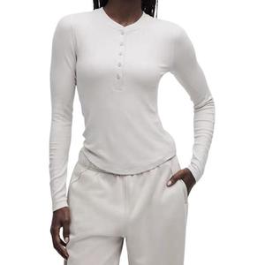 Женская футболка с вшитыми рукавами Lululemon, dove серый/dvgy