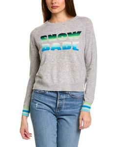 Scott & Scott London Кашемировый свитер с изображением снежного сердца, серый