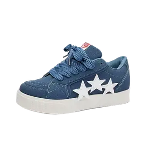 Alxnan Женские лоу-топ скейтборд кроссовки морской синий, цвет Sea Blue