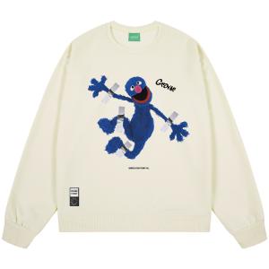 Свитшот осенний унисекс SESAME STREET, априкот