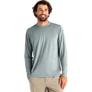 Мужская легкая бамбуковая рубашка с длинным рукавом Free Fly, Slate