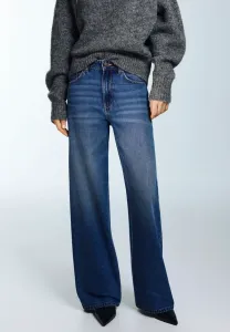 Широкие расклешенные джинсы Pull&Bear, Blue Denim