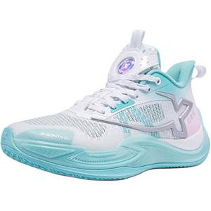 Износостойкие дышащие детские баскетбольные кроссовки для подростков XTEP, белый/зеленый