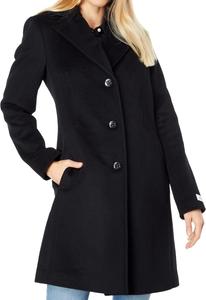 Классическое пальто Calvin Klein однобортное шерстяное, черный