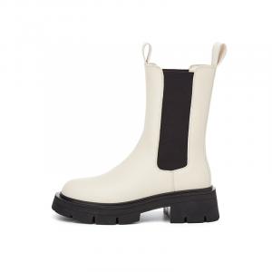 Женские ботинки челси DAPHNE высокие с флисовой подкладкой, черный