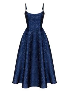 POST MERIDIEM жаккардовое платье миди, синий