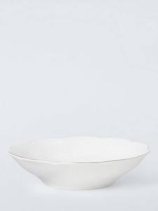 Фарфоровая паста-миска Fleur с золотым ободком John Lewis, 22.6cm, White