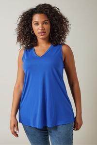 Жилет из модала насыщенного черного цвета Evans, синий