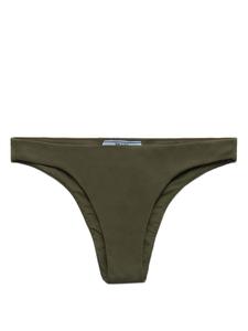 Prada плавки бикини с высоким вырезом и тонкими ребрами, зеленый