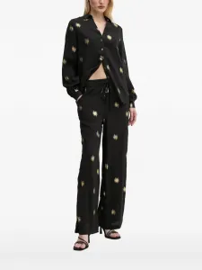 Рубашка с вышивкой Never Fully Dressed, черный