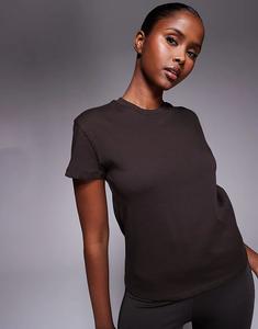 Футболка Icon 4505 из хлопка свободного кроя с быстросохнущей отделкой шоколадного цвета