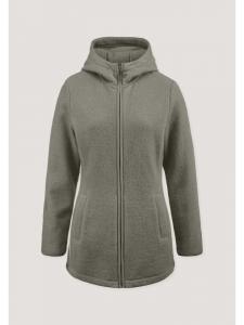 Hessnatur Куртка с капюшоном из шерстяного флиса, обтянутая морской травой