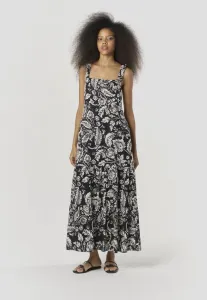 Длинное платье-макси с принтом Koroshi, Black