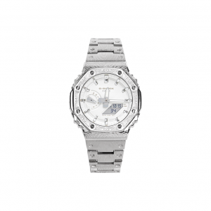 Casio Часы Retrofit Series Silver Wing Armor с кварцевым механизмом, унисекс, белый циферблат