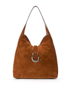 Замшевая сумка-хобо Maya Staud, коричневый