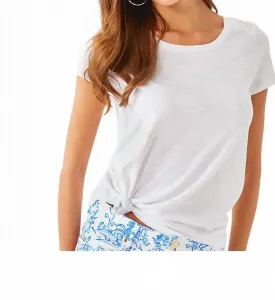 Топ с вырезом-лодочкой Etta, белый, курортный стиль Lilly Pulitzer