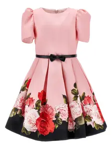 Платье с принтом Monnalisa, розовый