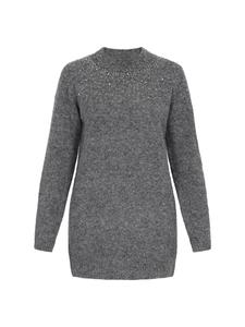 DreiMaster Женский свитер темно-серого меланжевого цвета