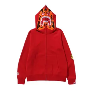 Худи BAPE Tiger Full Zip Hoodie, Red