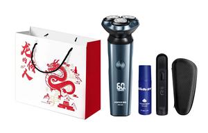 Подарочный набор PS165 мужская бритва поворотного типа полностью моющаяся с интеллектуальным сенсорным led дисплеем портативная для путешествий POREE