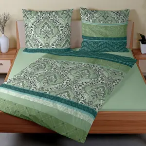 Фланелевое постельное белье Dream Sleep Verena Sage 160x210 см + 65x100 см Traumschlaf