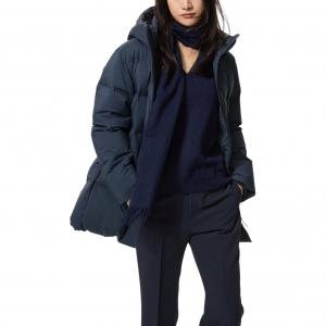 UNIQLO Женская пуховая куртка морского синего цвета Marine Blue