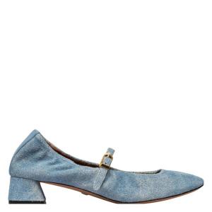 Балетки Lanvin Mary Jane, джинсово-синий