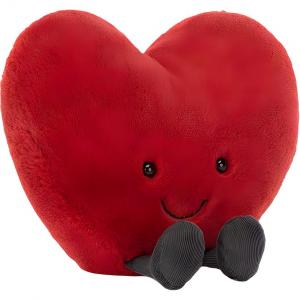 JELLYCAT Куклы плюшевые Valentine's Day Collection Red Heart, высота 15 см, в сидячем положении
