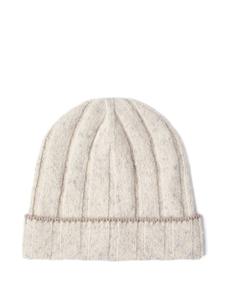 Brunello Cucinelli кашемировая шапка бини, нейтральный